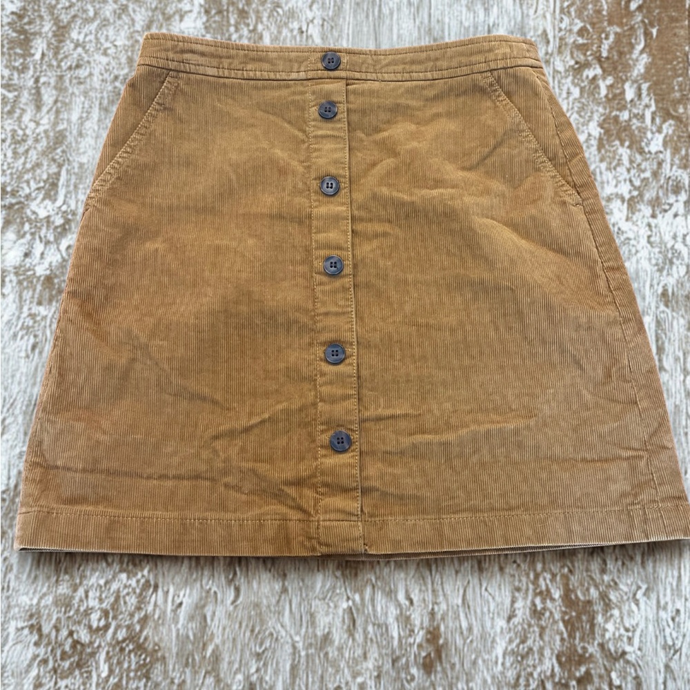 J. Crew Brown Corduroy A-Line Skirt
